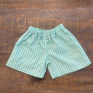 Kids Beaufort Bonnet Green Gingham Shorts